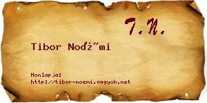 Tibor Noémi névjegykártya