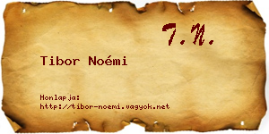 Tibor Noémi névjegykártya